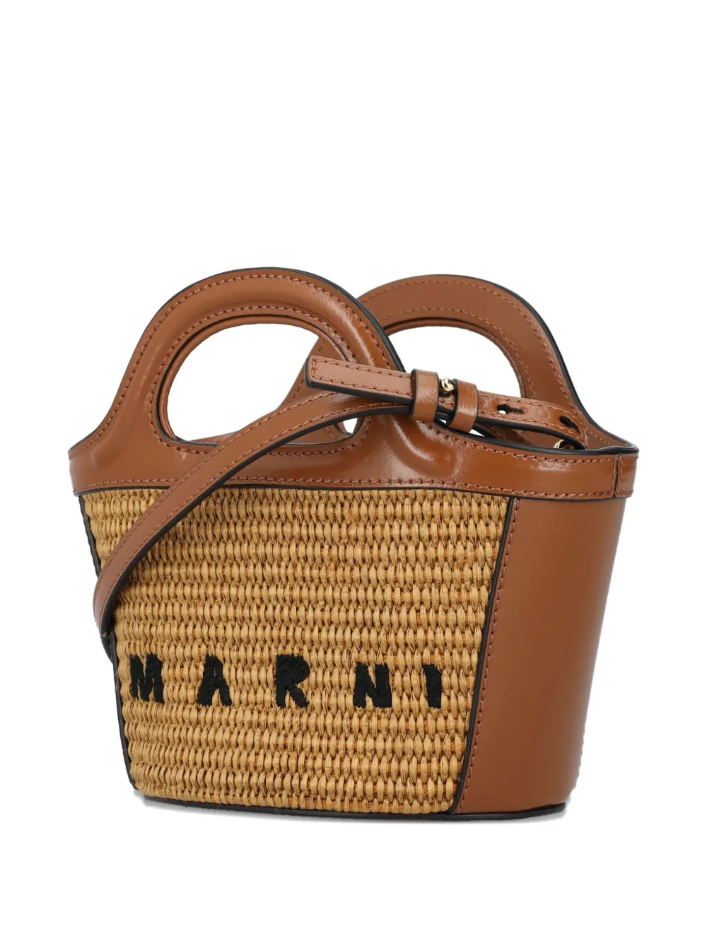 Marni Micro Tropicalia Top-handle Tote Bag In Neutral