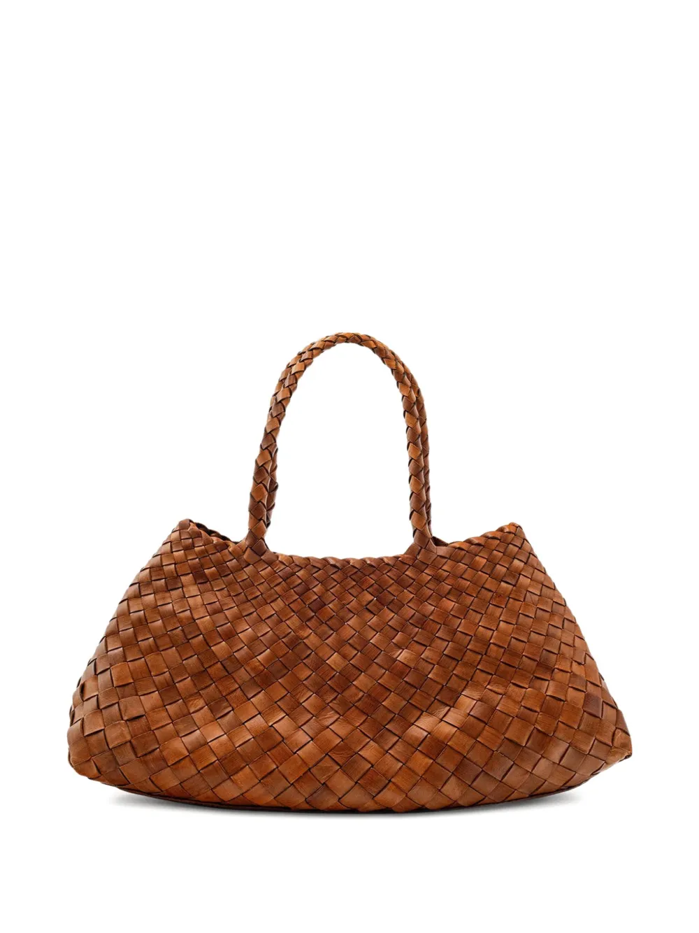 DRAGON DIFFUSION woven leather shoulder bag - TAN
