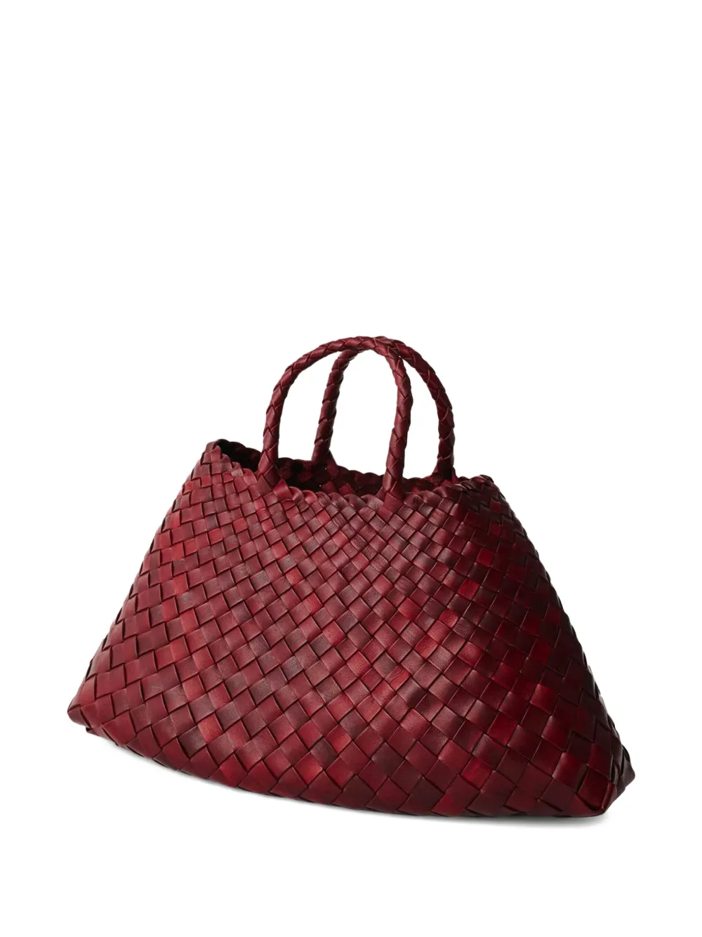 DRAGON DIFFUSION small Santa Croce woven tote bag - Rood