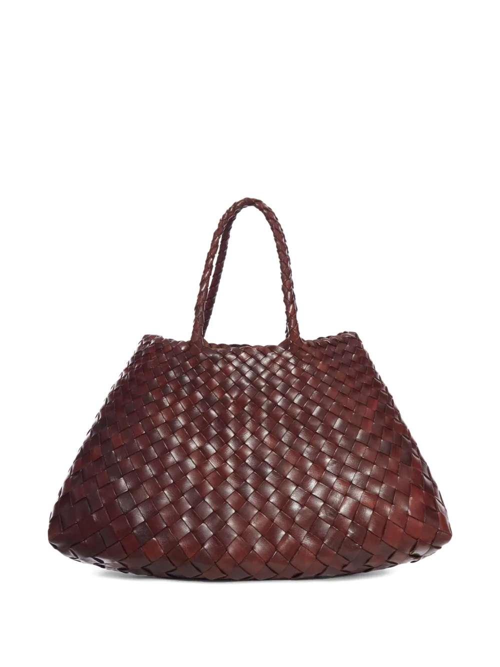 DRAGON DIFFUSION small Santa Croce woven tote bag - Bruin
