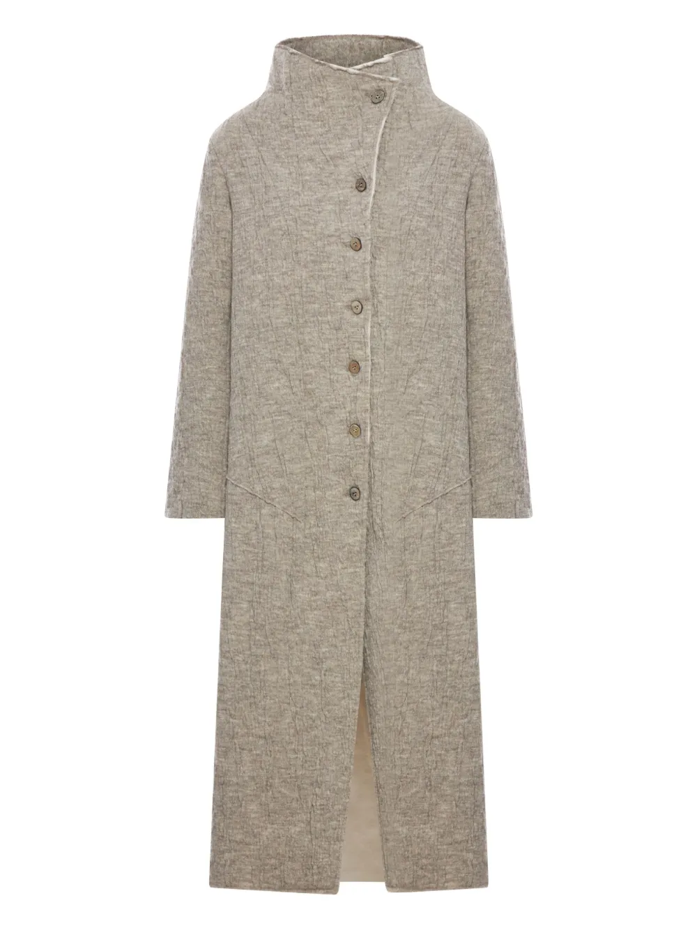 Transit funnel-neck button coat - ニュートラル Transit funnel-neck button coat - ニュートラル