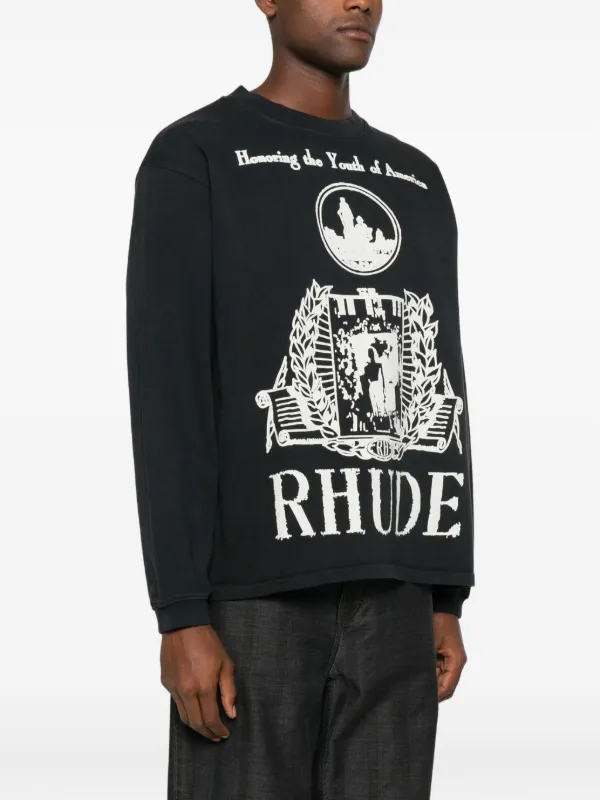 RHUDE ロングTシャツ | ブラック | FARFETCH JP