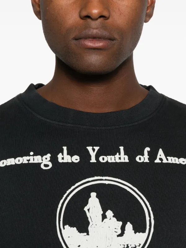 RHUDE long-sleeve T-shirt | Black | FARFETCH JO