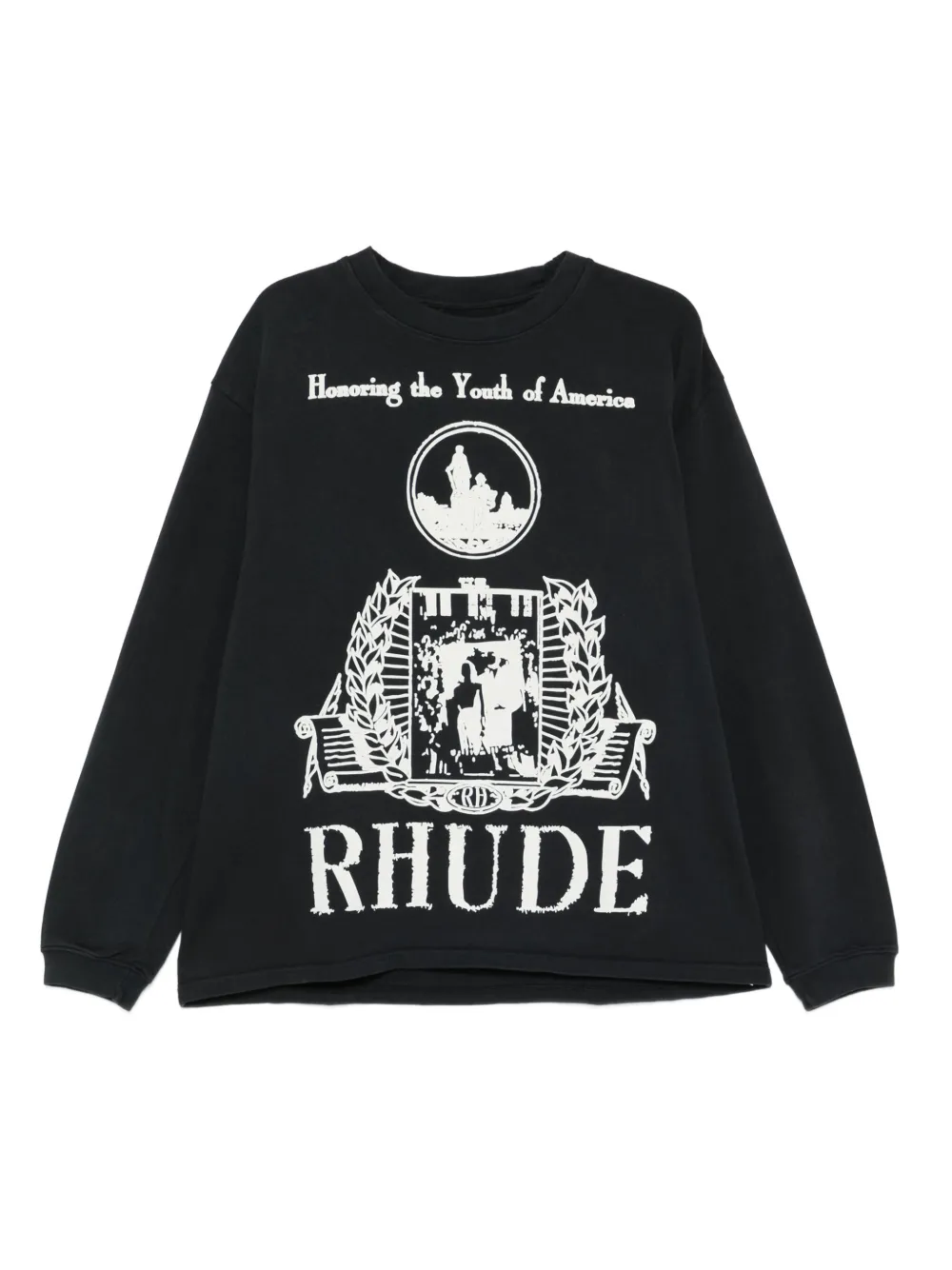 RHUDE sweat à imprimé graphique | noir | Image 1
