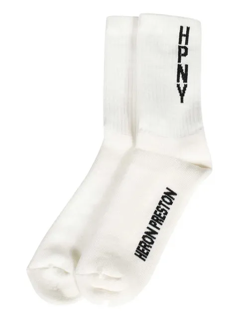 Heron Preston HPNY logo-intarsia socks