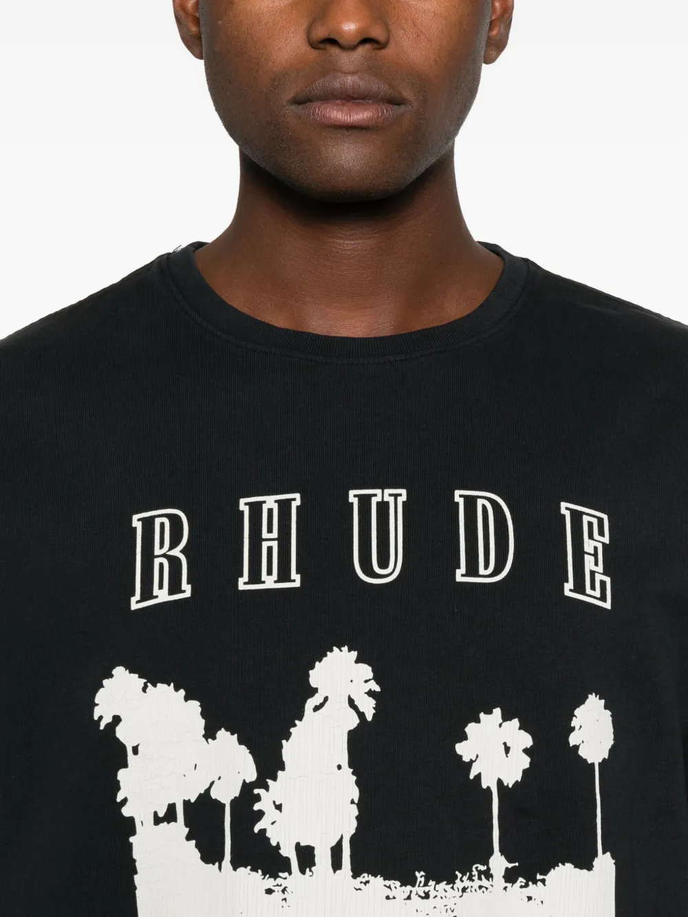 RHUDE T-shirt met grafische print Zwart