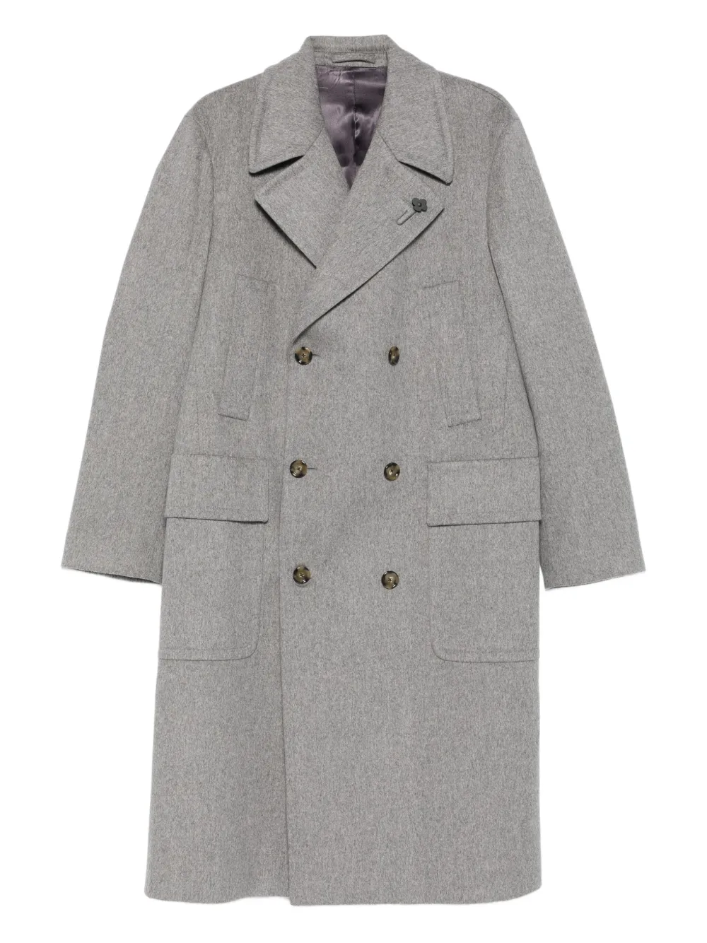 Lardini abrigo de lana con doble botonadura | gris | Image 1