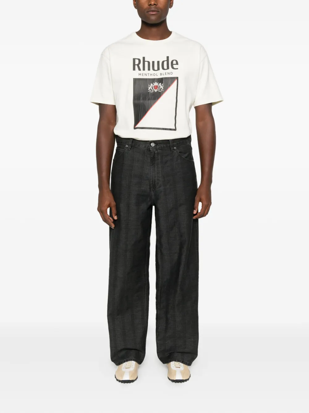 RHUDE logo-print T-shirt - Wit