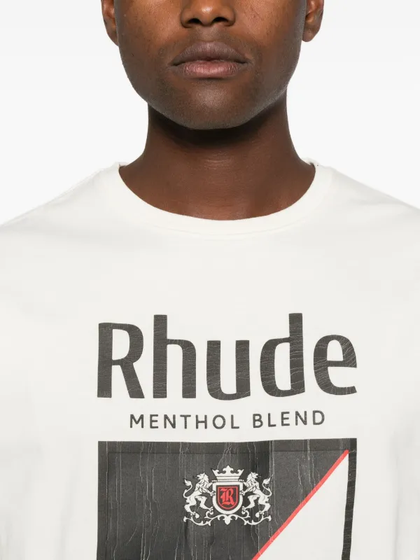 RHUDE logo-print T-shirt | White | FARFETCH AO
