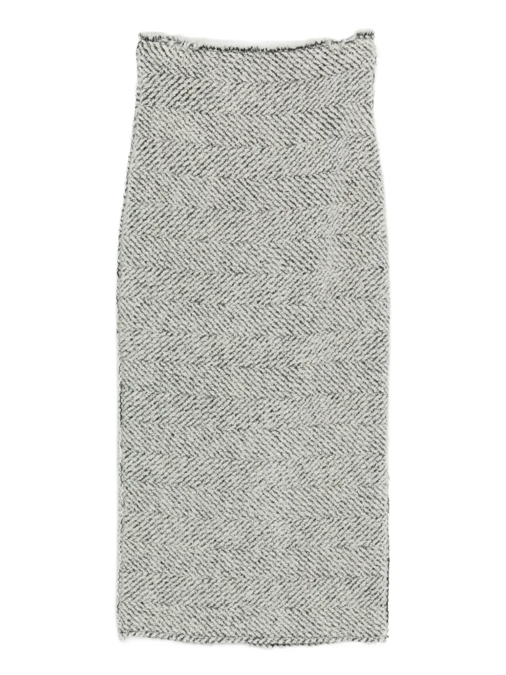 Alberta Ferretti herringbone-pattern wool skirt | Grey | Image 1