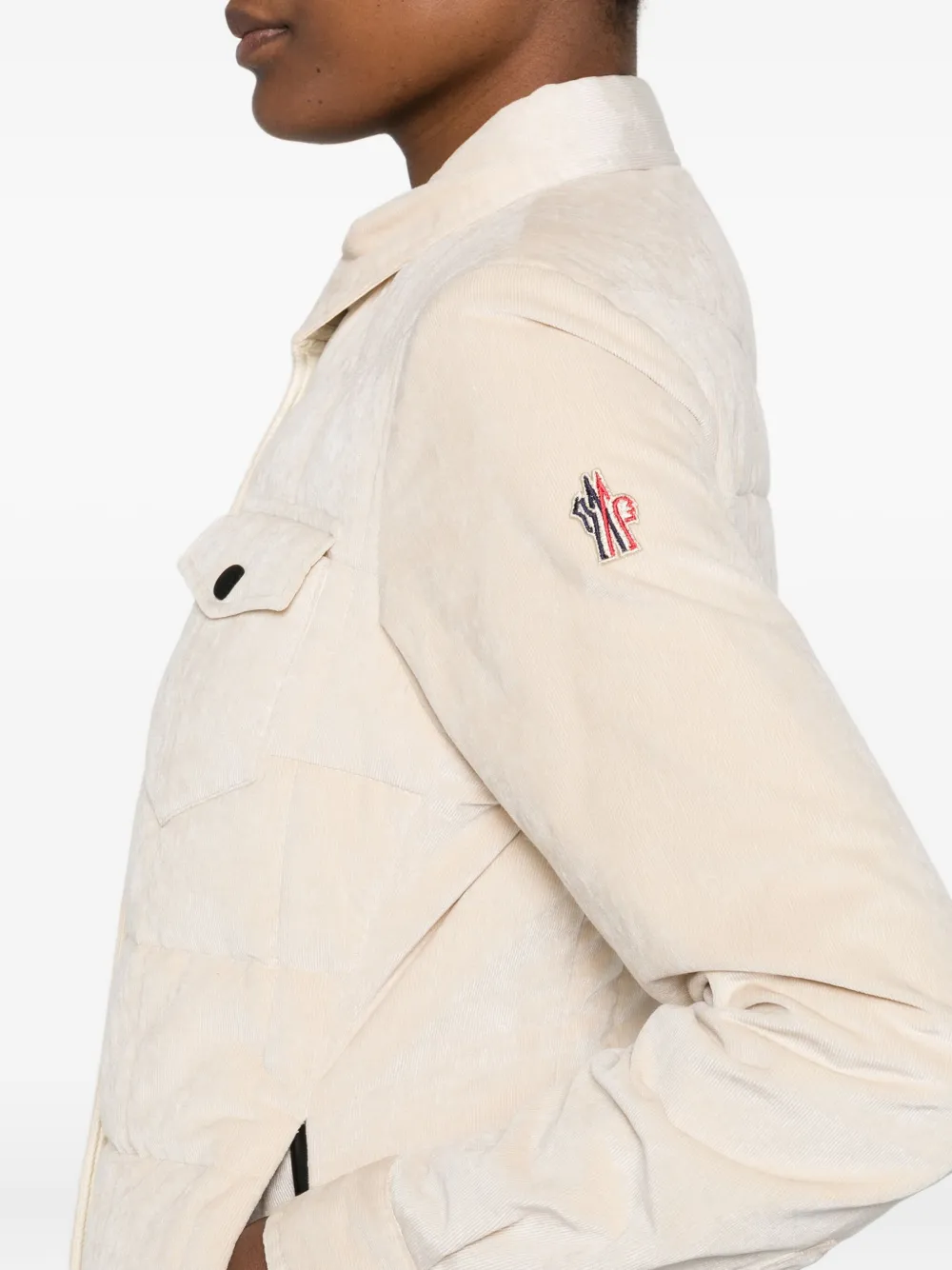 Moncler Nangy Quilted Cotton And Modal-blend Corduroy Down Jacket In Neutral