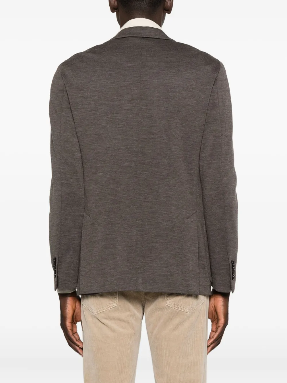 Lardini Wollen blazer met enkele rij knopen Bruin