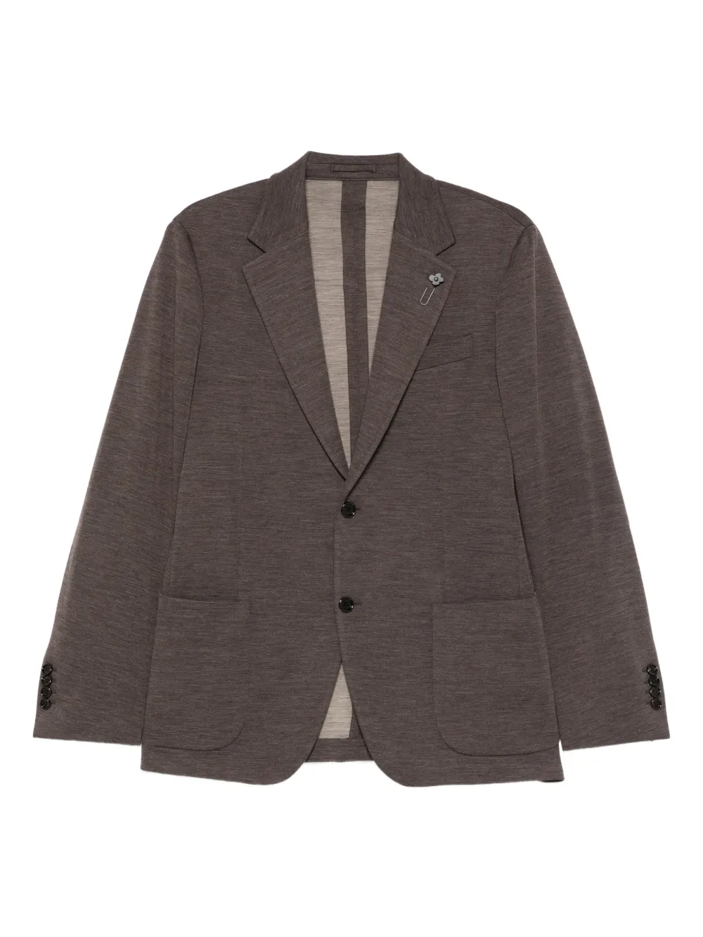 Lardini single-breasted wool blazer | Brown | Image 1
