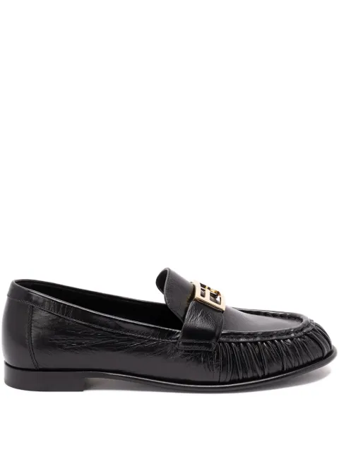 FENDI logo-detail leather loafers