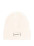 DONDUP logo-label beanie hat - Neutrals
