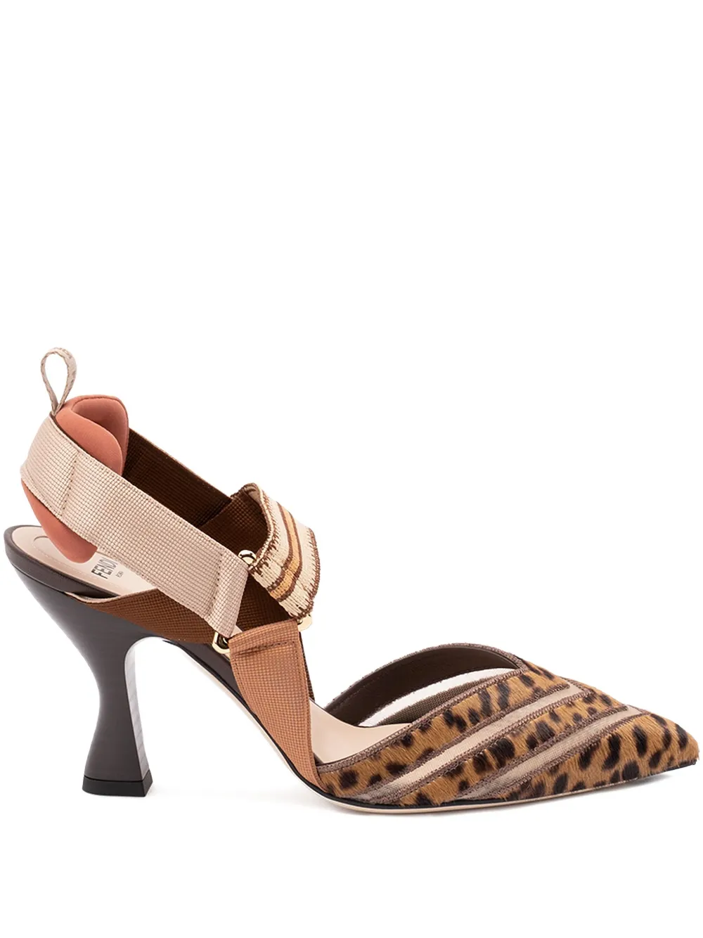 Fendi 85mm Colibrì Leopard-print Pumps In Brown