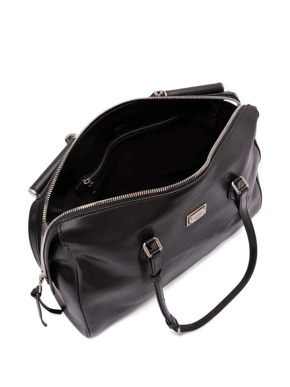 Dolce & Gabbana Vittoria leren reistas met rits Zwart