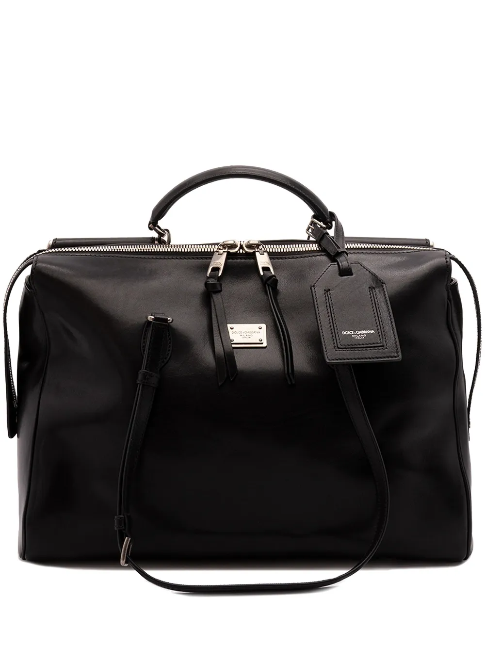 Dolce & Gabbana Vittoria zip-top leather luggage | Black | Image 1