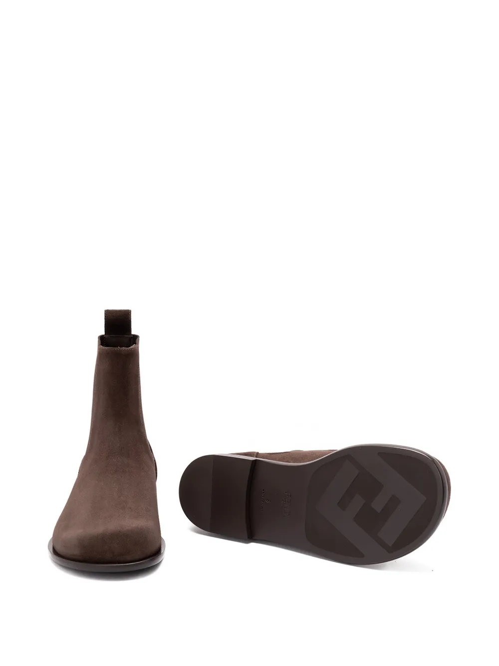 FENDI elastic-panel suede boots Bruin