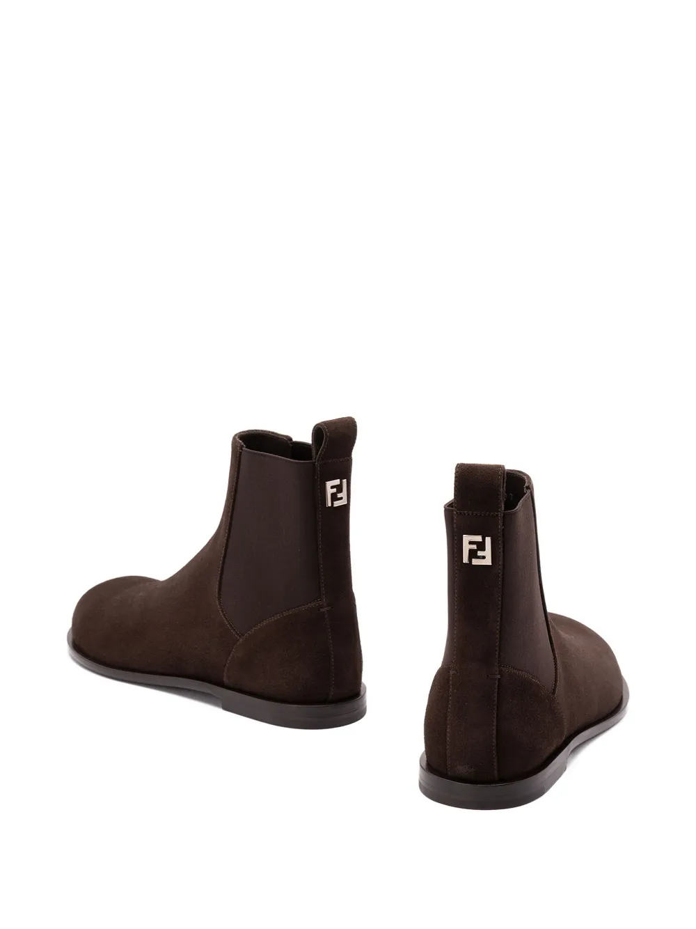 FENDI elastic-panel suede boots Bruin