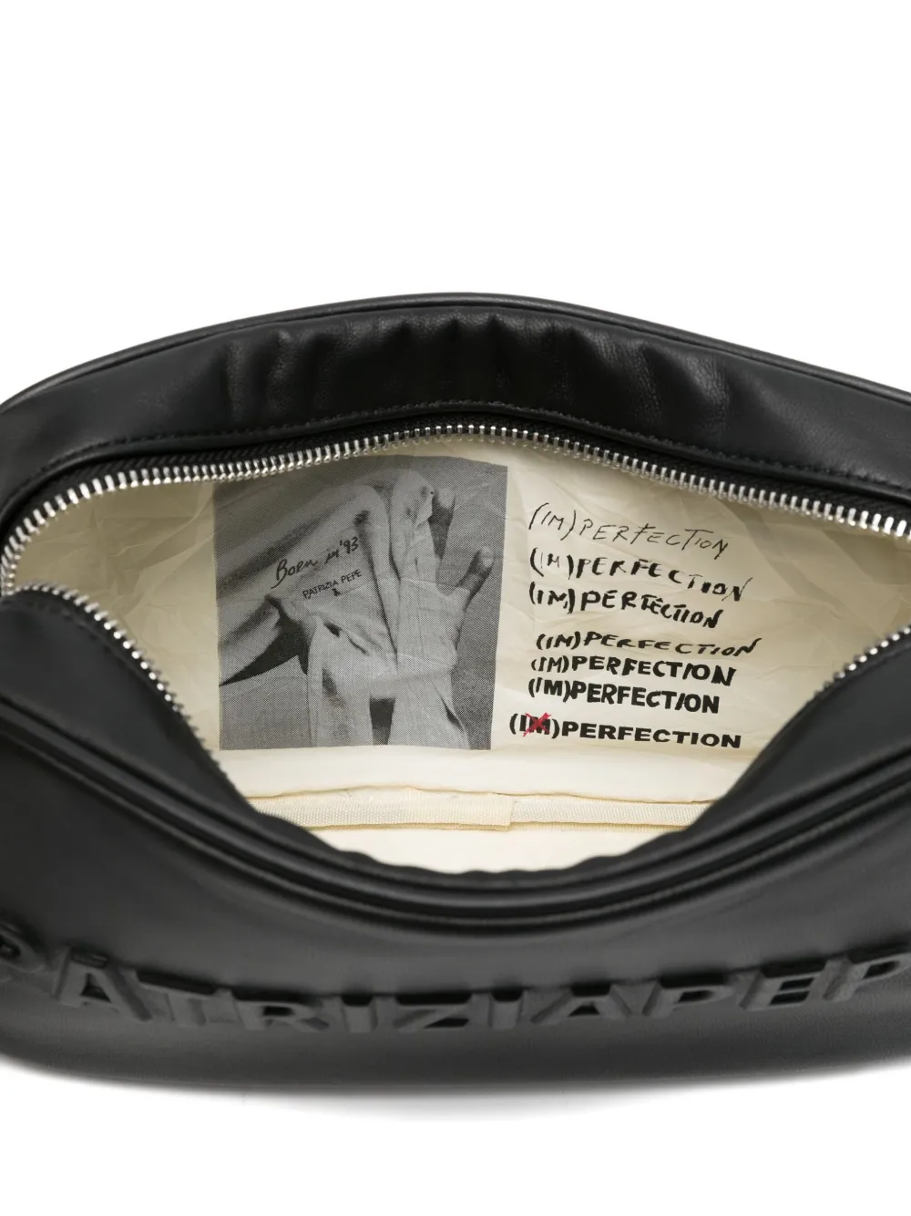 Patrizia Pepe Crossbodytas met logo-reliëf Zwart