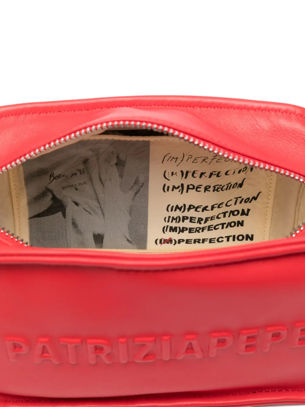 Patrizia Pepe Crossbodytas met logo-reliëf Rood