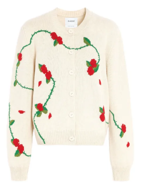 Barrie floral-intarsia cardigan