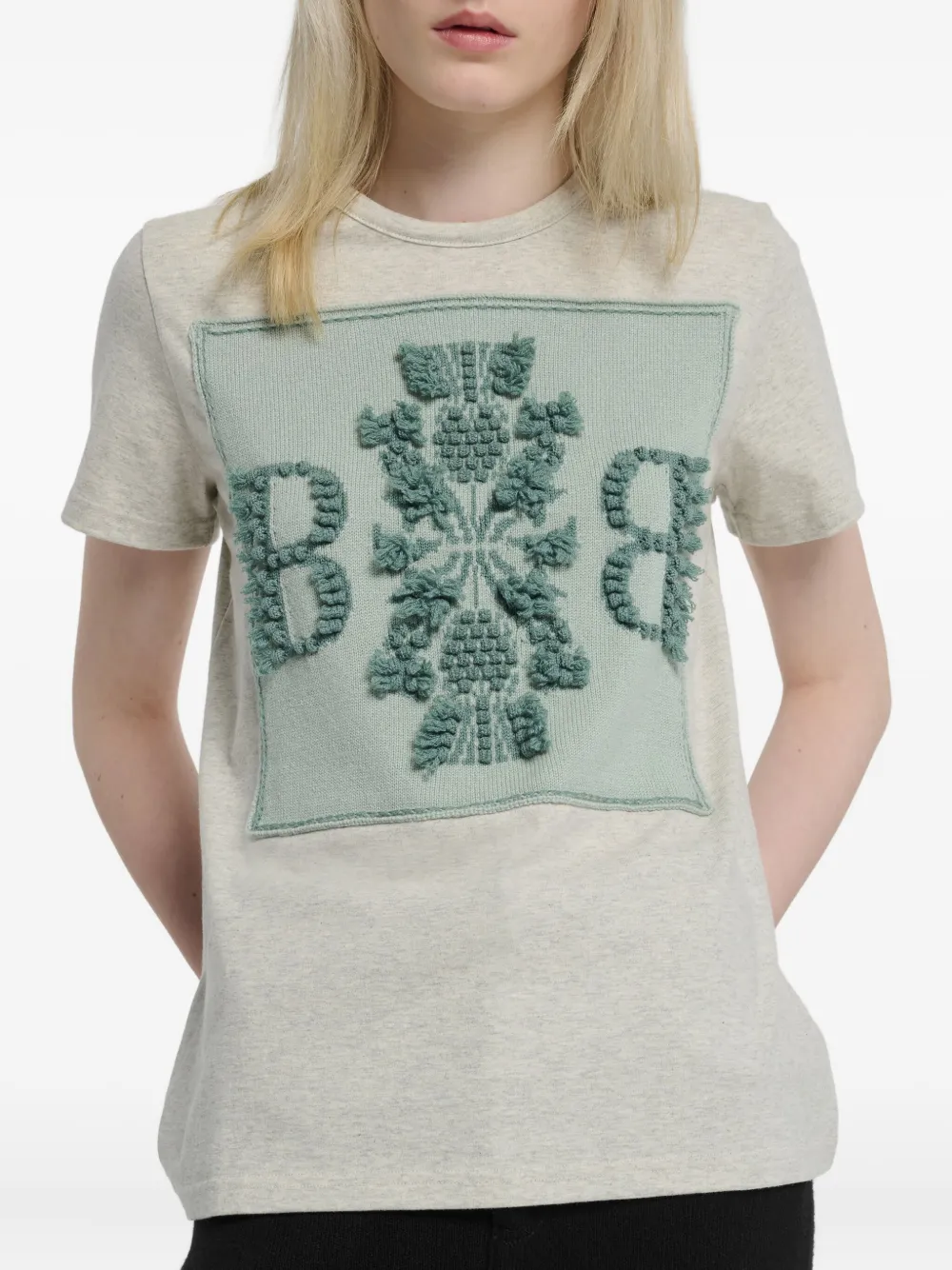 Barrie T-shirt met logopatch Grijs