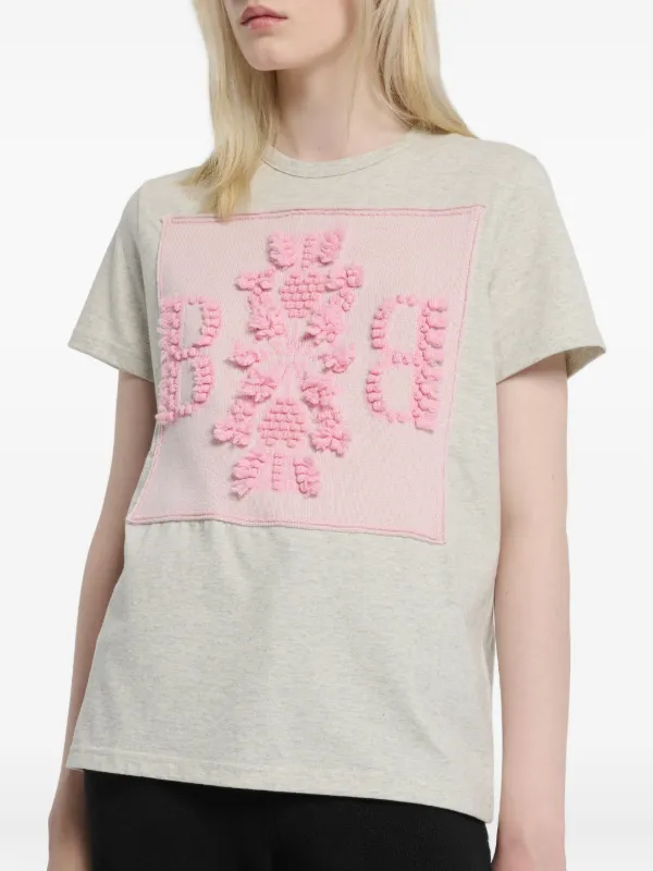 BARRIE Bロゴ Tシャツ カシミヤ レディース Barrie ロゴ Tシャツ | ホワイト | FARFETCH JP