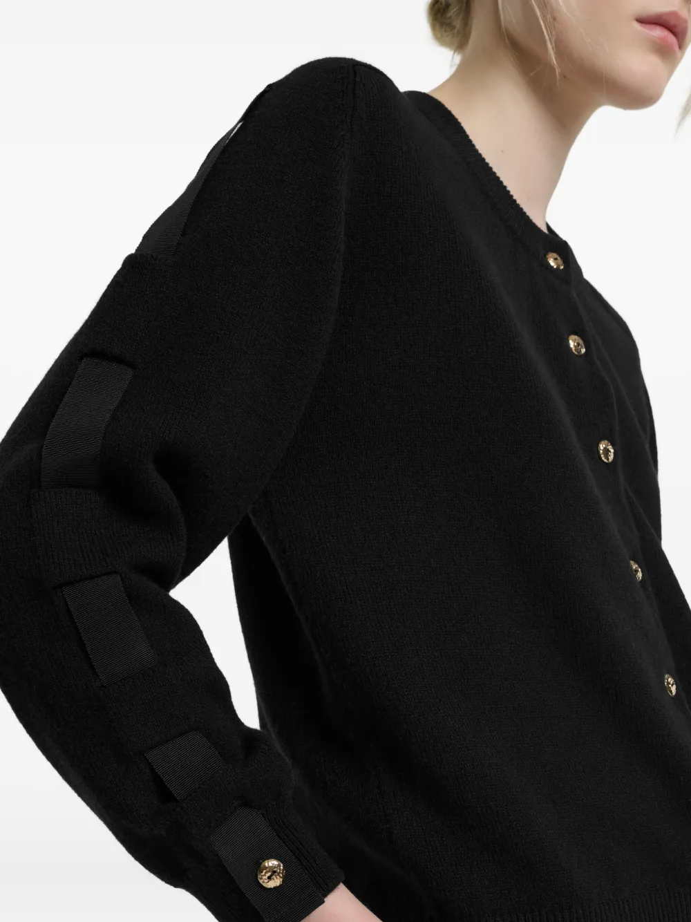 Barrie Vest met strikdetail Zwart