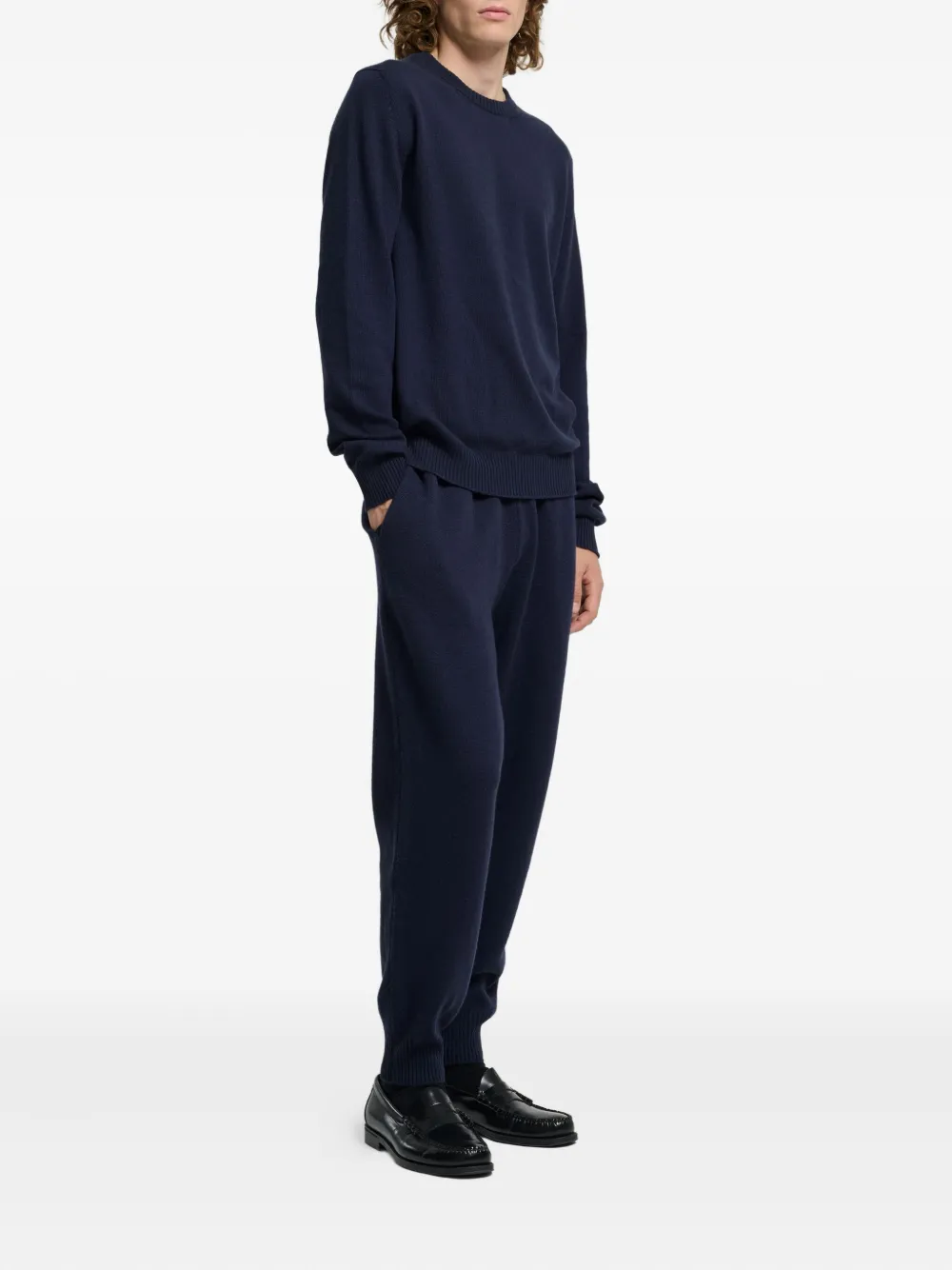 Barrie Trui met ronde hals - Blauw