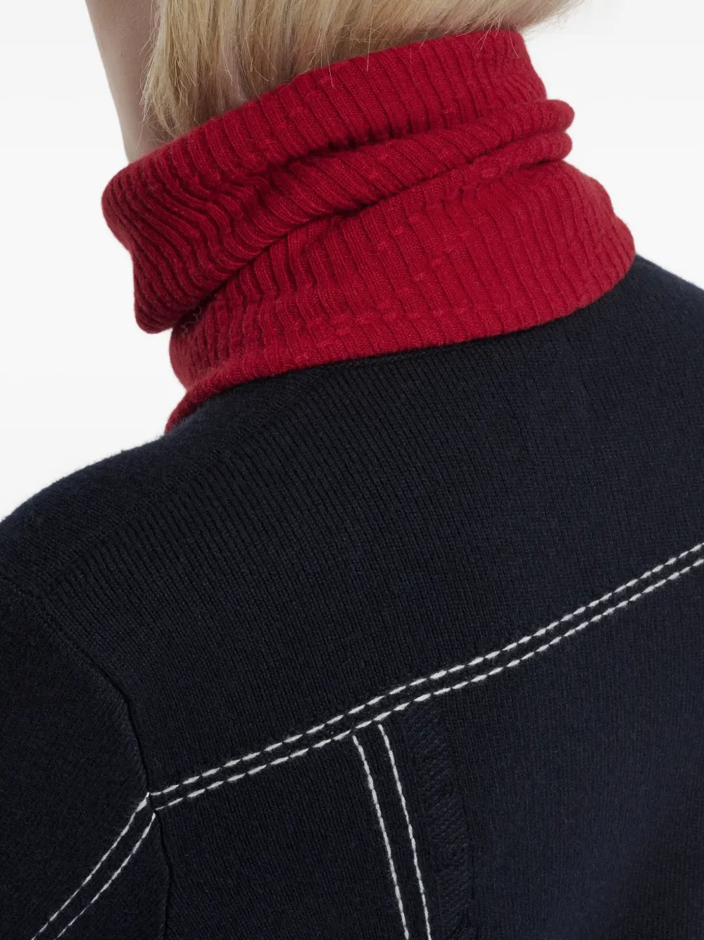Barrie Ribbed Scarf In Red