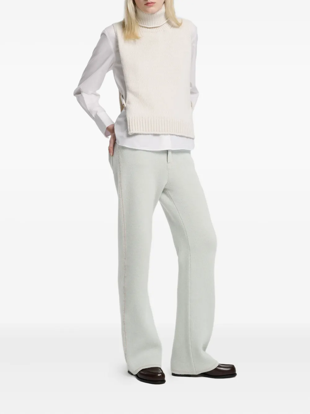 Barrie Roll-neck Vest In White