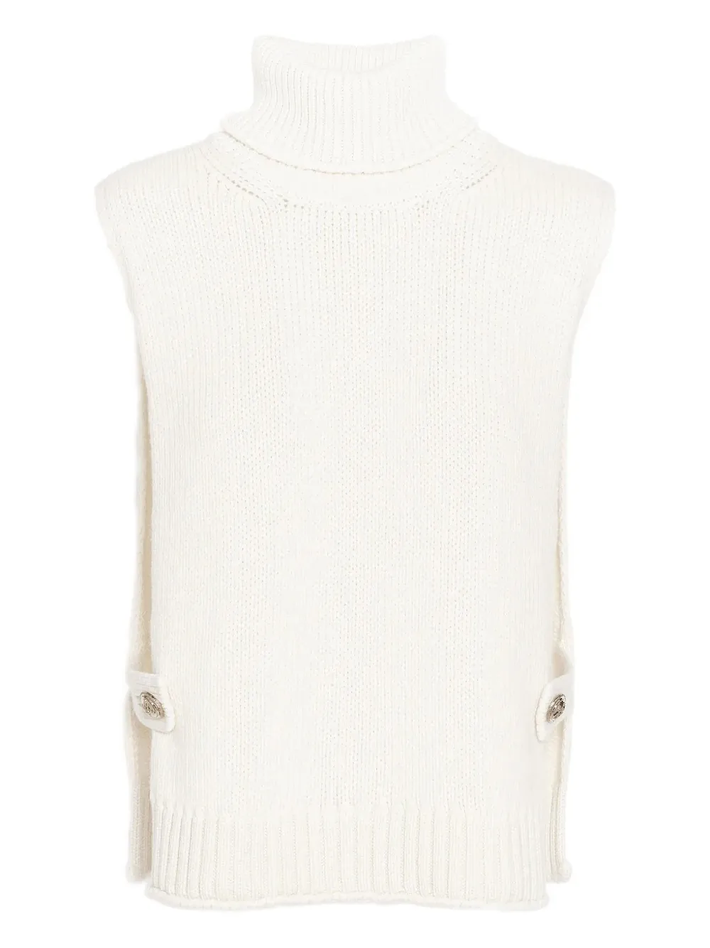 Barrie Roll-neck Vest In White