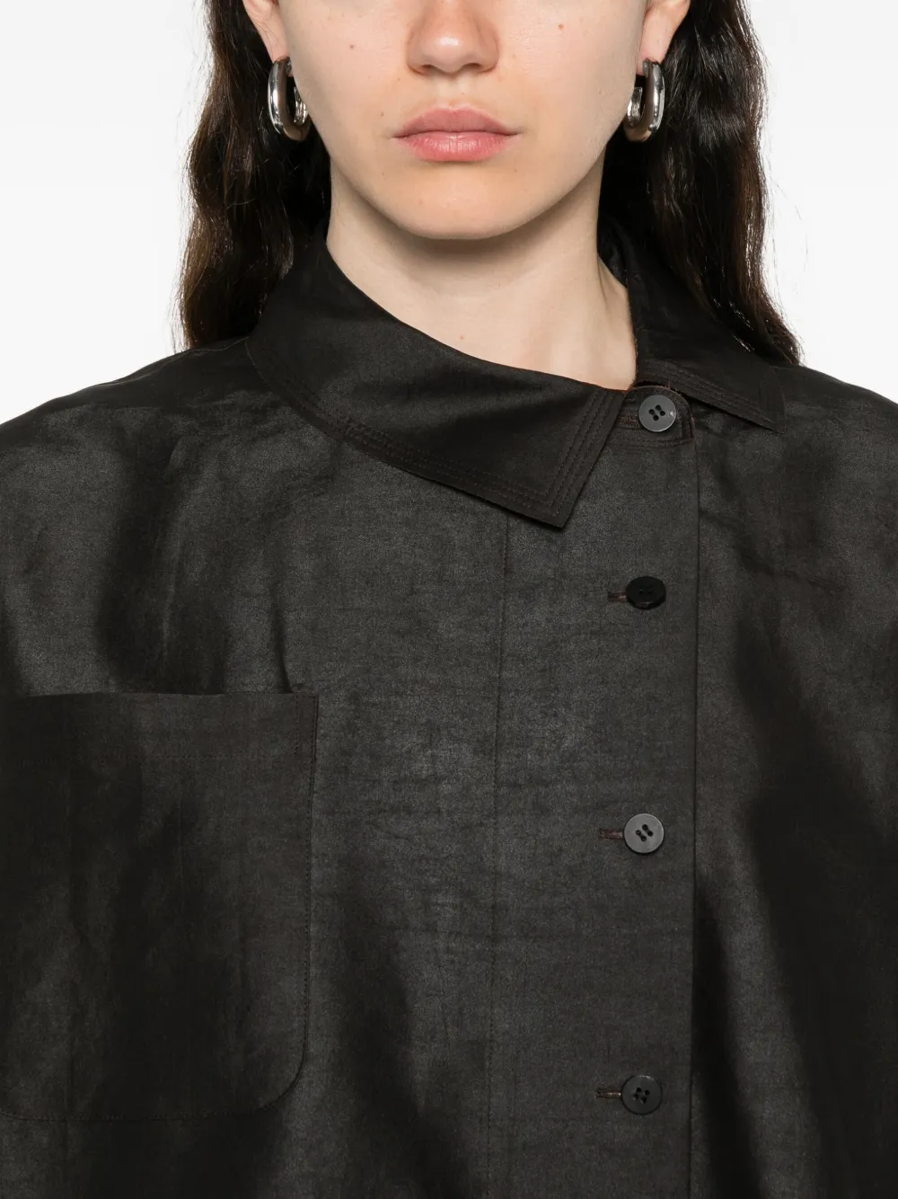 Soh Asymmetric Shirt In Black