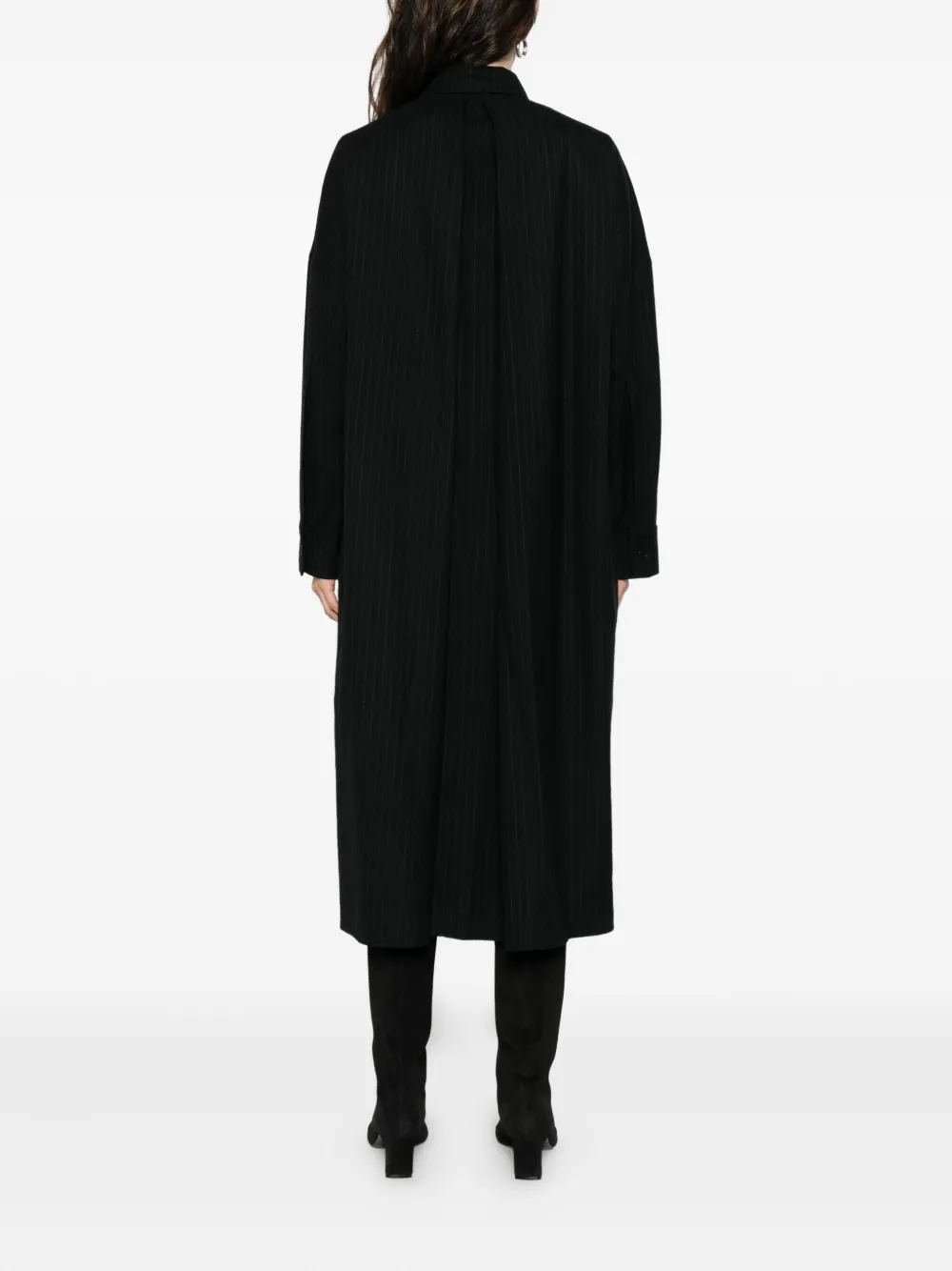 Soh Pinstripe-pattern Dress In Black