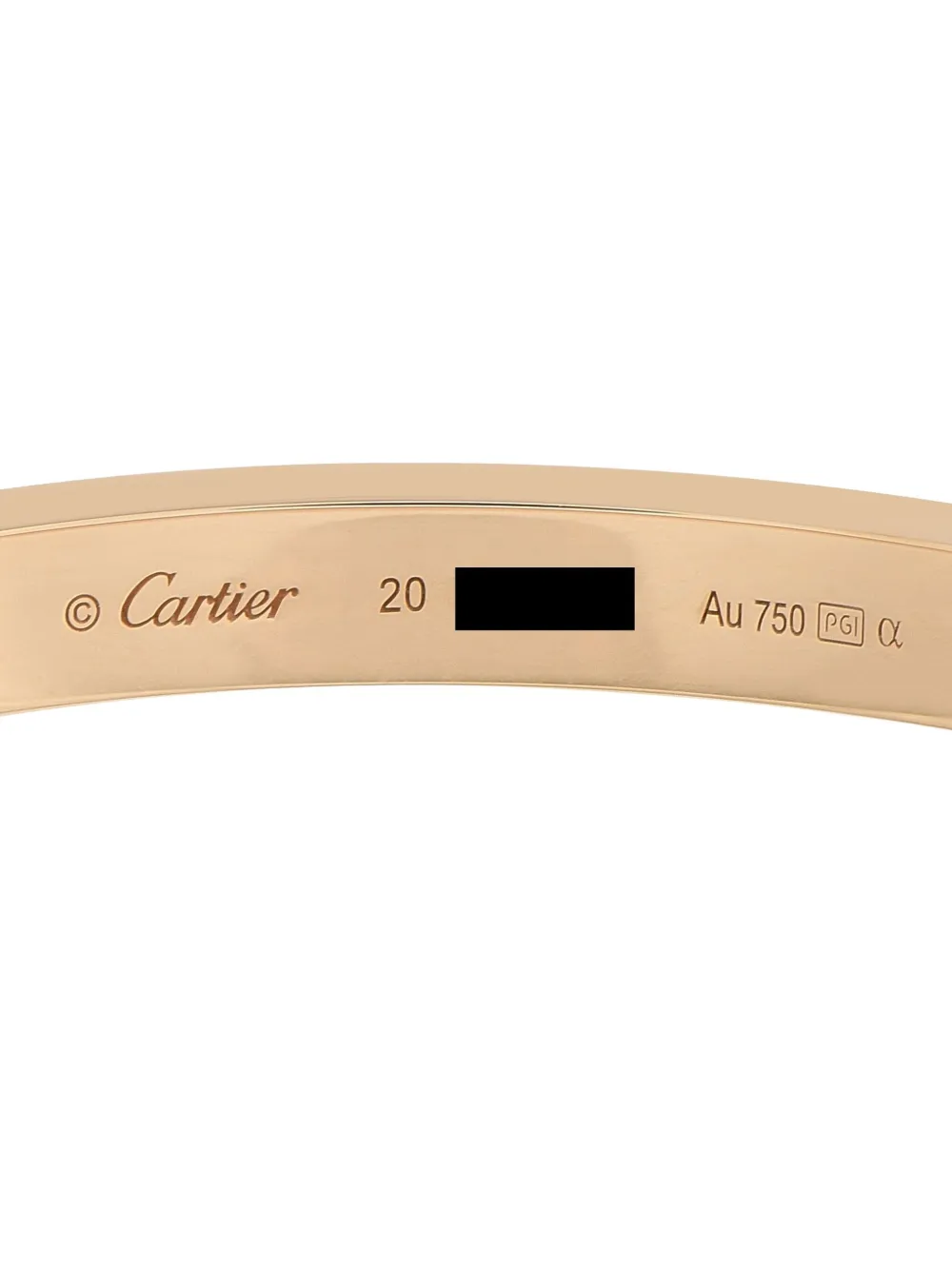Pre-owned Cartier 18k Rose Gold Love Diamond Bracelet In Pink