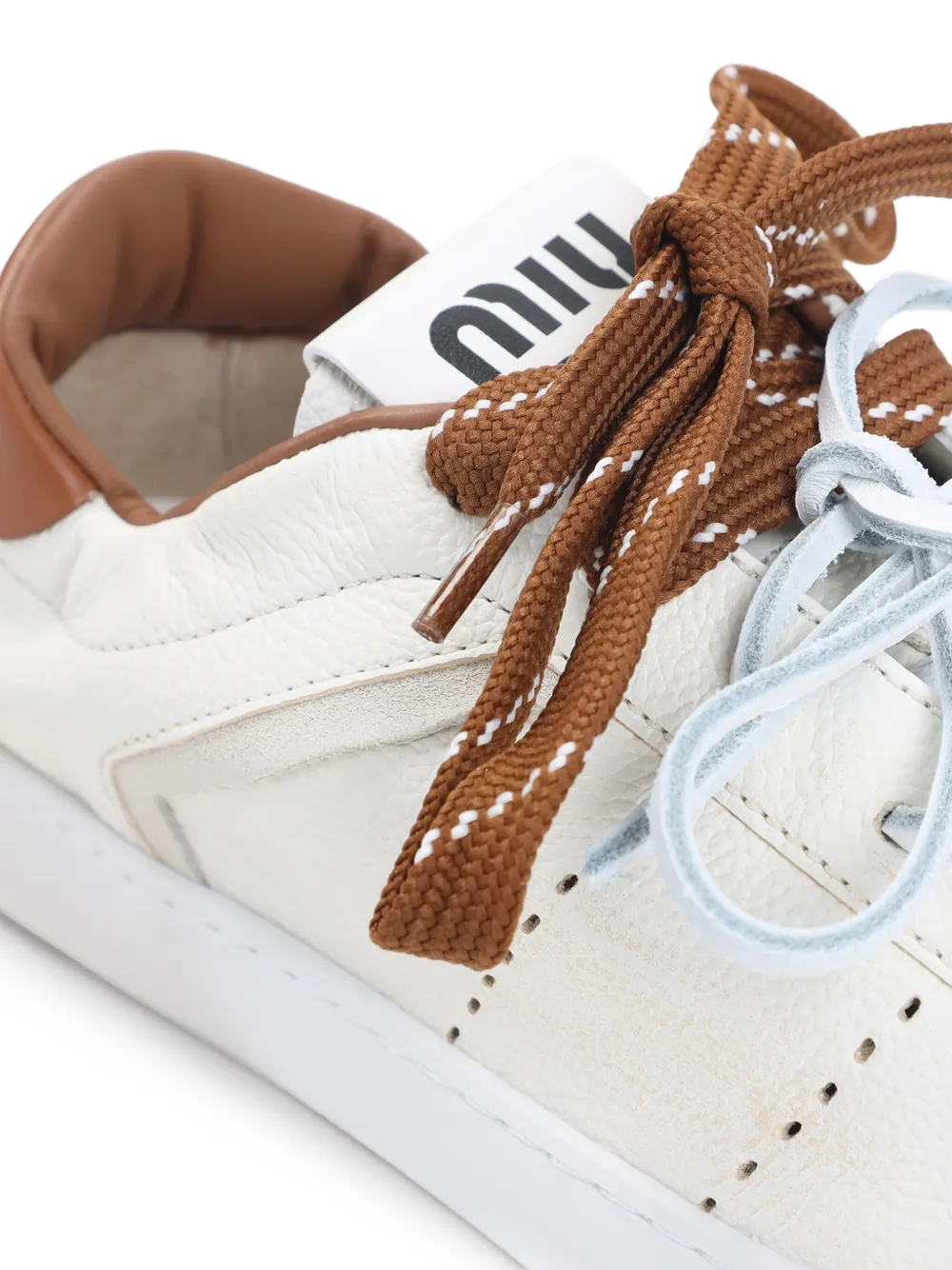 Miu Leren sneakers Wit