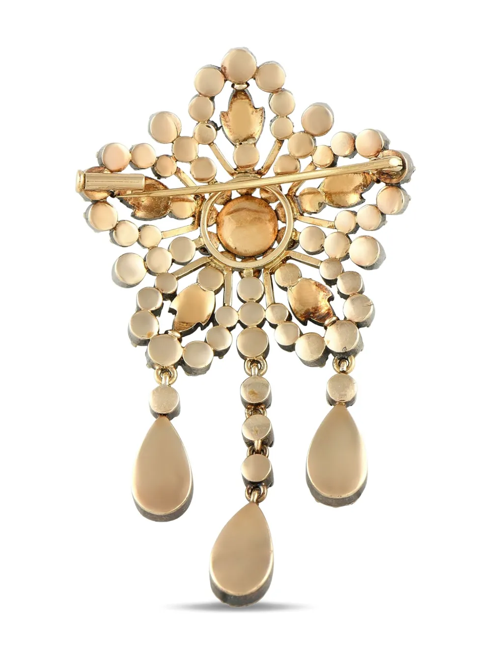 LB Exclusive 18K rose gold emerald and diamond brooch | Image 2