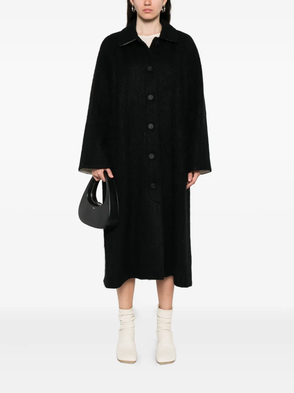 Soh Single-breasted Coat In Black