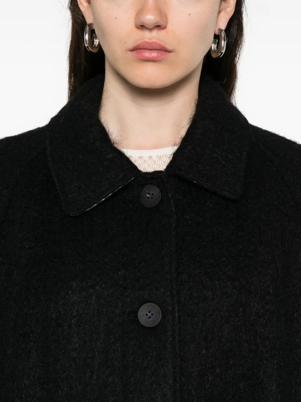 Soh Single-breasted Coat In Black