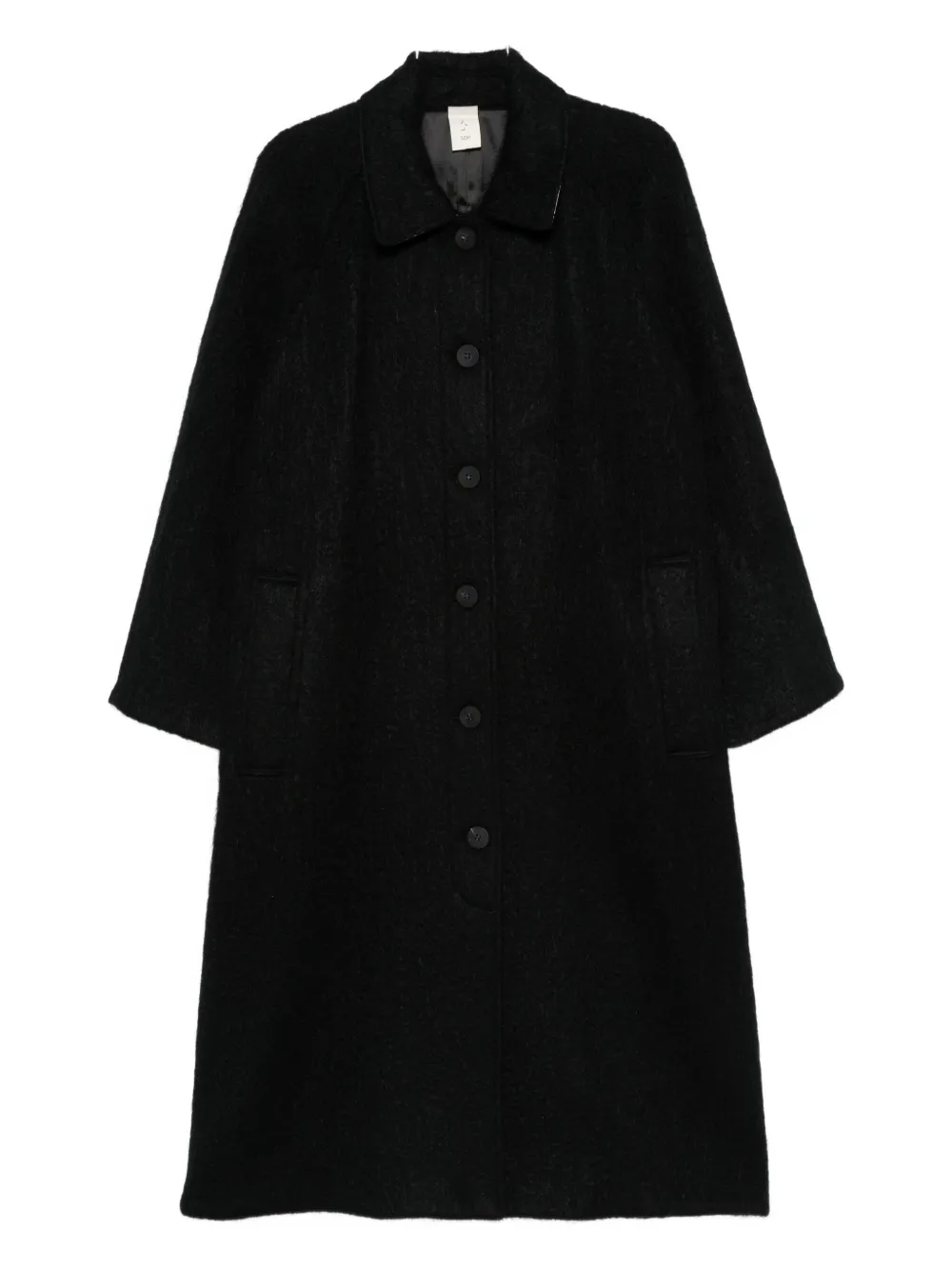 SOH single-breasted coat - ブラック SOH single-breasted coat - ブラック