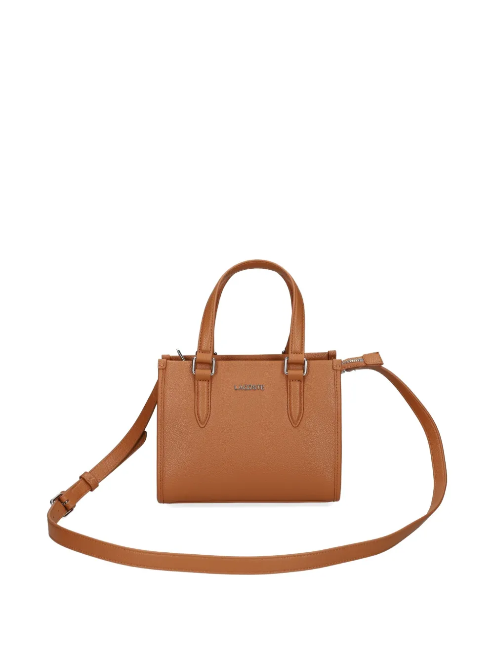 Lacoste Logo Motif Tote Bag In Brown