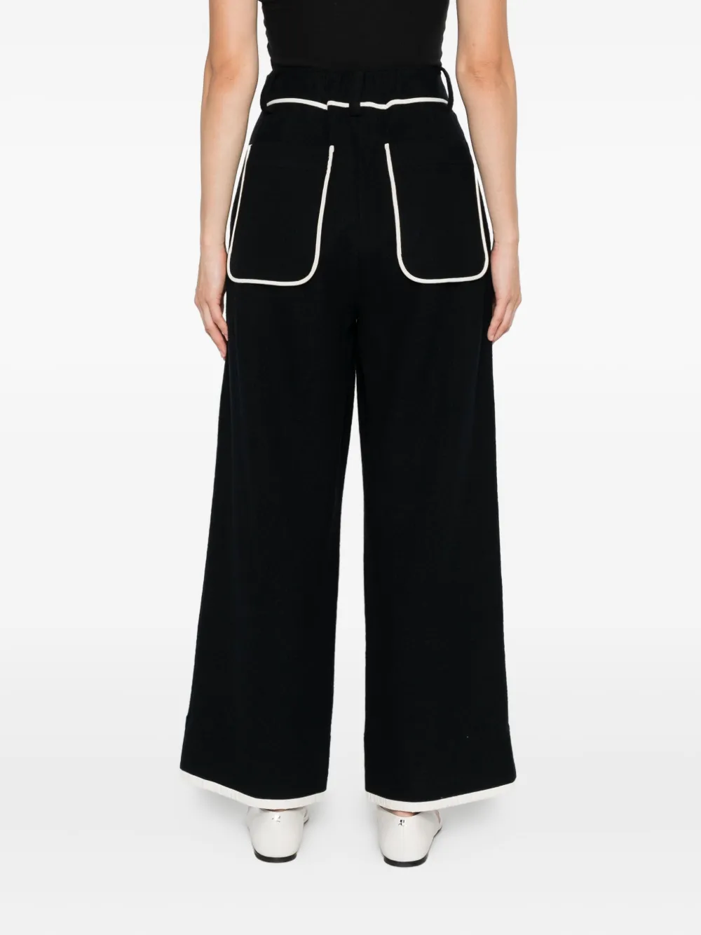 Soh Contrasting-trim Trousers In Blue