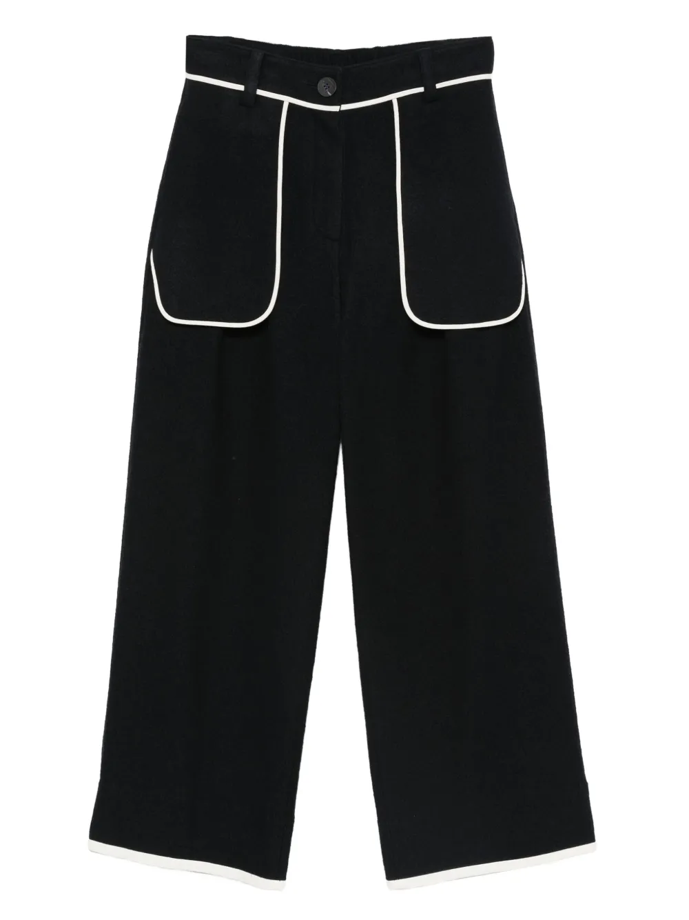 SOH contrasting-trim trousers | Blue | Image 1