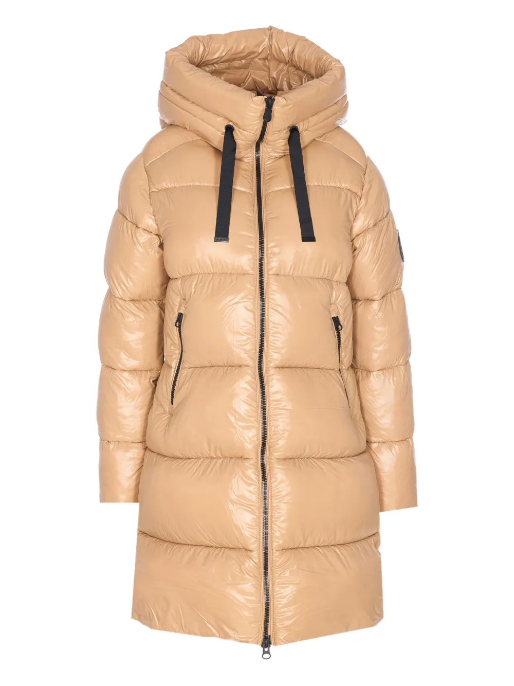 Save The Duck Padded Zip-front Coat In Neutral