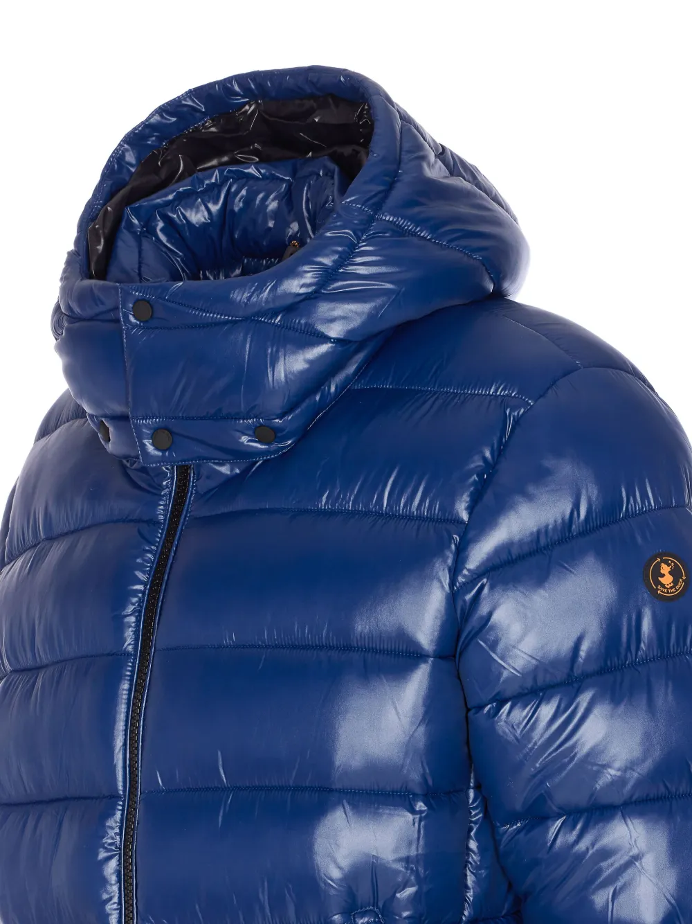 Save The Duck Padded Hooded Jacket In Blue