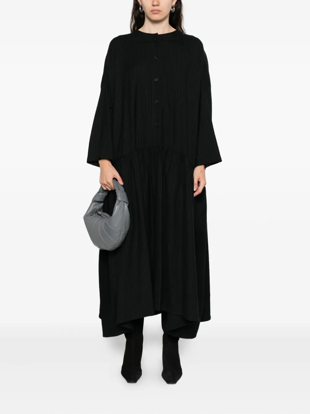 SOH striped dress - Zwart