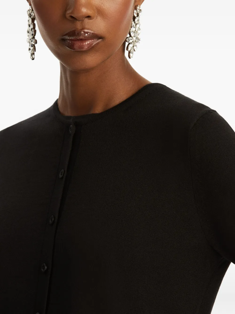 Oscar de la Renta Vest met knopen Zwart