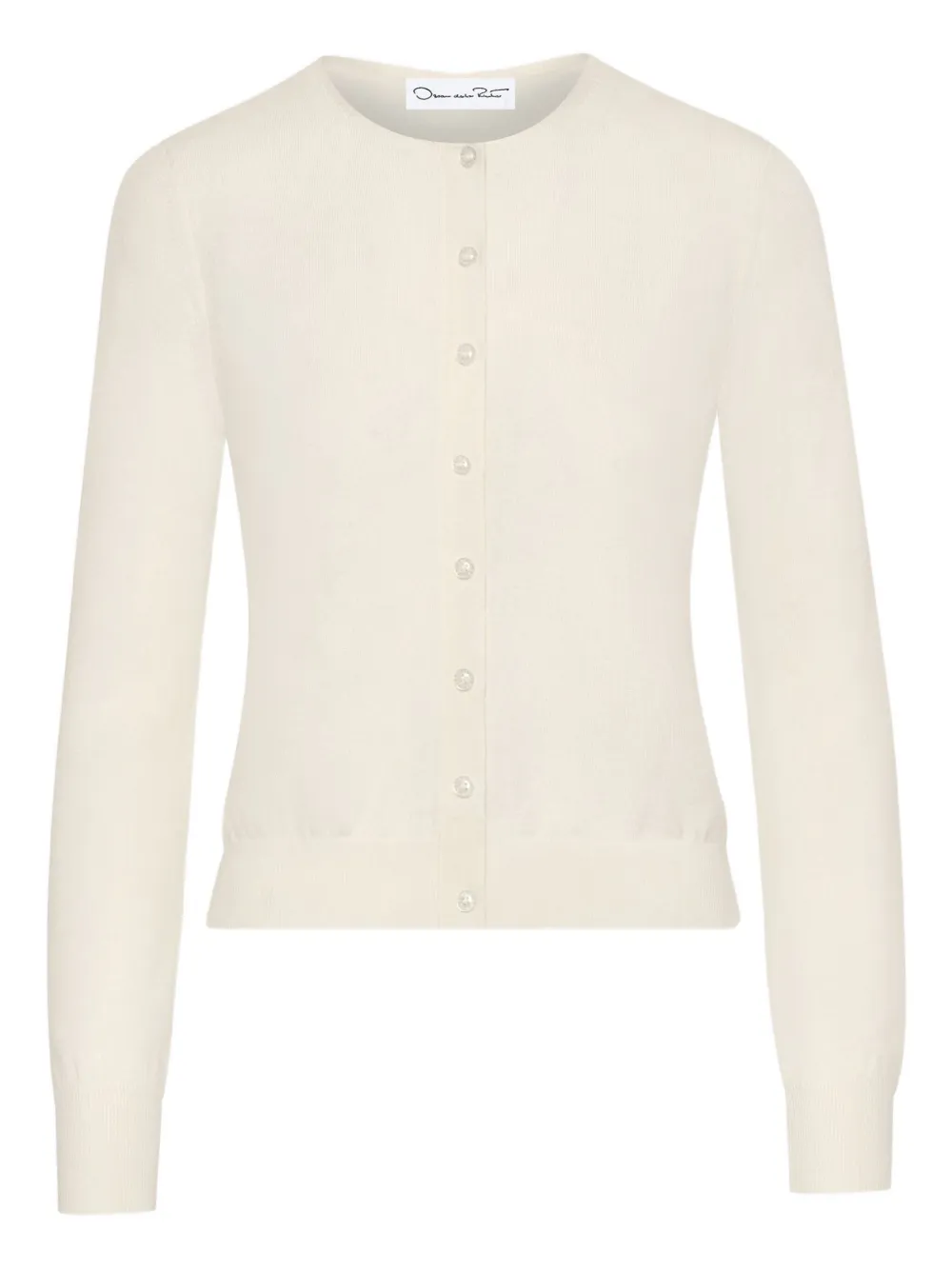 Oscar de la Renta button-front cardigan - ホワイト Oscar de la Renta button-front cardigan - ホワイト